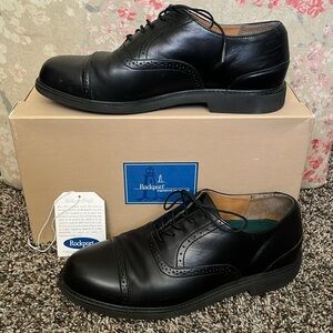 Rockport Black Leather Mens Lace Up Dress Shoes, Size 9W, Model #M1728 Office